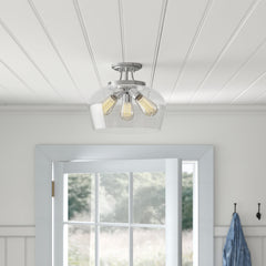 Room | The Marnau Groix 3-Light Semi-Flush Mount in a styled room