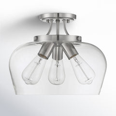 Front | Straight-on view of the Marnau Groix 3-Light Semi-Flush Mount
