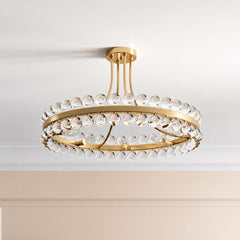 Angle | Three-quarter view of the Marnau Guehedec 8-Light Semi-Flush Mount