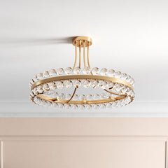 Angle | Three-quarter view of the Marnau Guehedec 8-Light Semi-Flush Mount