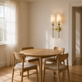 Scale | full two-light wall sconce beside an uncropped doorway reveal