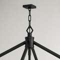Hardware | marnau Lampaul 4-Light Lantern Chandelier close view of its black chain and canopy connector