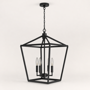 Studio | marnau Lampaul 4-Light Lantern Chandelier elevated three-quarter studio view