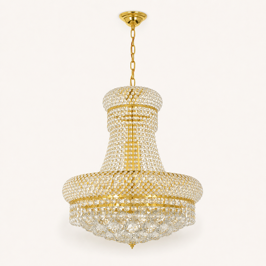 Front | marnau Lannic 8-Light Empire Chandelier front view on a warm-white studio background