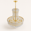 Studio | marnau Lannic 8-Light Empire Chandelier elevated studio view showing the candle sockets