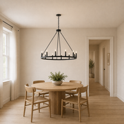Scale | uncropped dining room showing true hang height beside a doorway