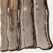 Texture | close view of the ribbed smoky glass shade