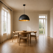 Scale | the pendant hanging beside a full floor-to-ceiling doorway for size reference