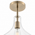 Close view | cool-brass round canopy, rod connector and cylindrical socket