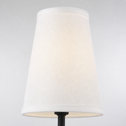 Fabric close-up | white woven fabric shade with visible grid-like weave and stitched bindings
