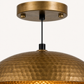 Hardware | close view of the gold canopy, black cord, and cord fitting