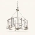 Side | marnau Sein 5-Light Drum Chandelier low corner studio view showing its body depth