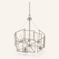 Studio | marnau Sein 5-Light Drum Chandelier elevated studio angle showing the open rectangular drum
