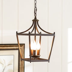 Angle | Three-quarter view of the Marnau Senet 3-Light Lantern Pendant