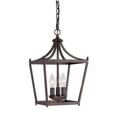 Front | Straight-on view of the Marnau Senet 3-Light Lantern Pendant