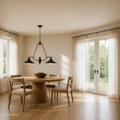 Scale | uncropped dining room showing true hang height beside a full-height doorway