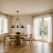 Scale | uncropped dining room showing true hang height beside a full-height doorway