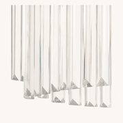 Crystal detail | close-up of the straight-cut crystal prism rods