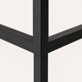 Detail | matte Royal Ebony metal corner and open lantern rail