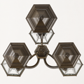 Hardware | marnau Tavihan 3-Light Lamp Post lantern cap and curved arm junction detail