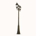 Side | marnau Tavihan 3-Light Lamp Post side profile on a warm-white studio background