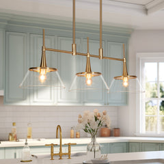 Room | The Marnau Veodet 3-Light Linear Island Pendant in a styled room
