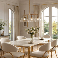 Room | The Marnau Veodet 3-Light Linear Island Pendant in a styled room