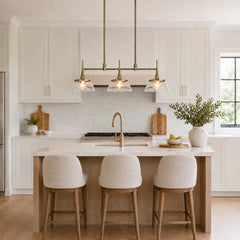 Room | The Marnau Veodet 3-Light Linear Island Pendant in a styled room