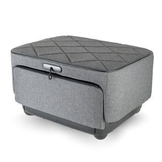 Massage Ottoman, Foldable Foot and Calf Massager, Gray Fabric