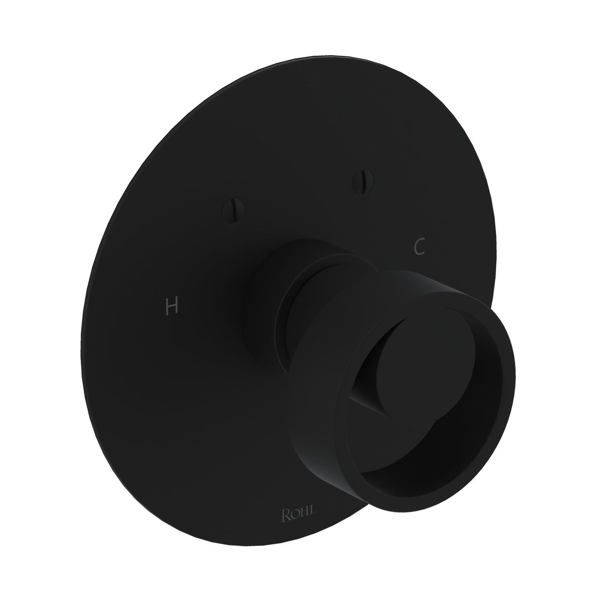 Hero | complete Matte Black 3/4-inch thermostatic shower trim