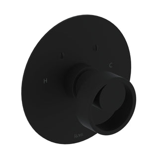 3/4 in Matte Black Thermostatic Shower Trim Without Volume Control