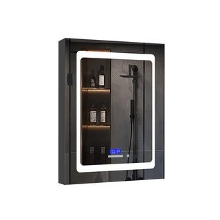 Medicine Cabinet, Bracciano, Surface Mount, LED Mirror, Defogger, 24 x 32 In, White