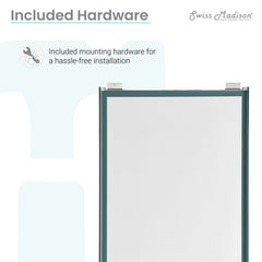 Medicine Cabinet, Cache, 20 in x 30 in with Reversible Door in Mirrored Finish