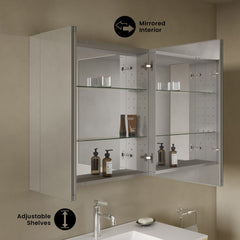 Medicine Cabinet, Cache, 30 x 30 Rectangle with Mirrored Sides