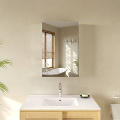 Medicine Cabinet, Cache, Recessed or Wall Mount with Mirrored Sides