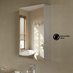 Medicine Cabinet, Cache, Recessed or Wall Mount with Mirrored Sides