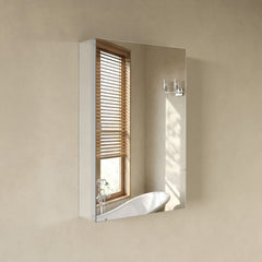 Medicine Cabinet, Cache, Recessed or Wall Mount with Mirrored Sides
