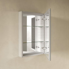 Medicine Cabinet, Cache, Recessed or Wall Mount with Mirrored Sides