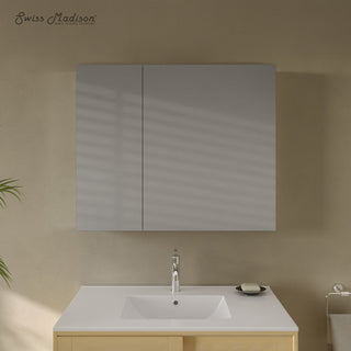Medicine Cabinet, Cache, Recessed or Wall Mount with Mirrored Sides