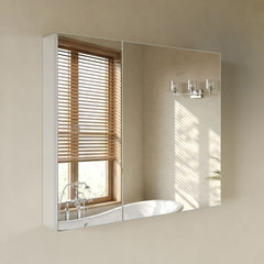 Medicine Cabinet, Cache, Recessed or Wall Mount with Mirrored Sides