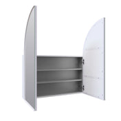 Medicine Cabinet, Two Door, Arch Shape, Steel Frame, White