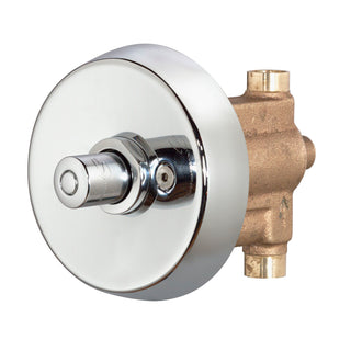 Metering Shower Valve, Symmetrix, Wall Mount, Brass, Chrome