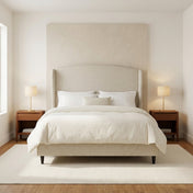 Grevane Mikala Wingback Platform Bed Frame - styled in a bedroom