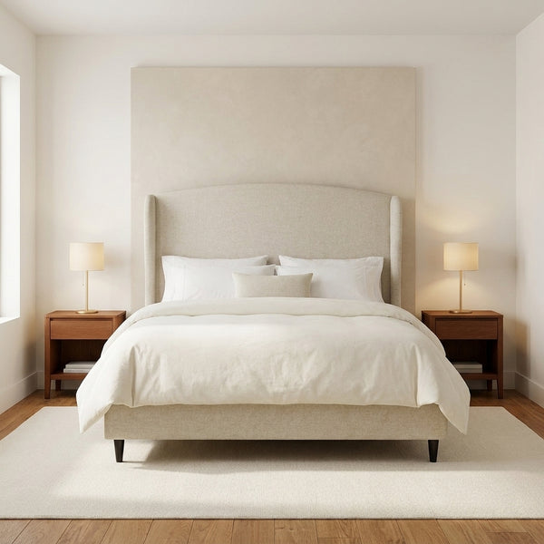 Grevane Mikala Wingback Platform Bed Frame