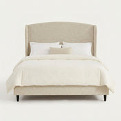 Grevane Mikala Wingback Platform Bed Frame - front view on white