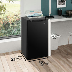 Mini Fridge, 4.4 Cu. Ft., Freestanding, Compressor Cooling, Black