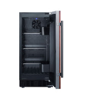 Built-In Under-Counter Refrigerator, 15 in Wide, Panel Ready in Black