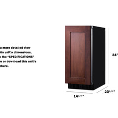 Mini Fridge, Convertible, 3 Cu. Ft., Panel Ready, Black