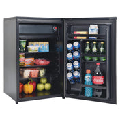 Mini Fridge, Designer, 4.4 Cu. Ft., Internal Freezer, Black