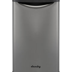 Mini Fridge, Designer, 4.4 Cu. Ft., Internal Freezer, Black